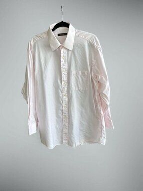 Tasso Elba Men's Vintage Pink Dress Shirt 100% Cotton Size 16.5 /32-33